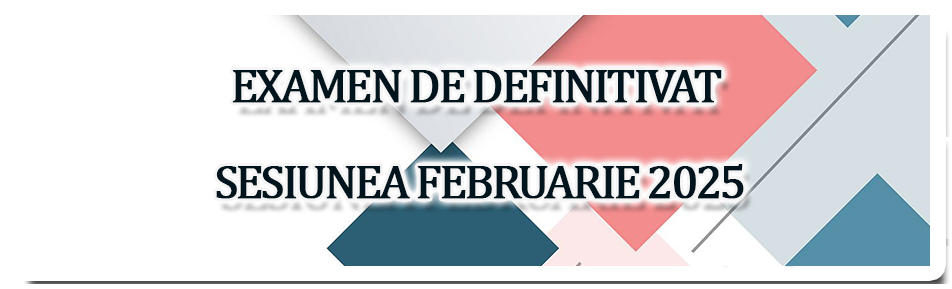 EXAMEN DE DEFINITIVAT – SESIUNEA FEBRUARIE 2025